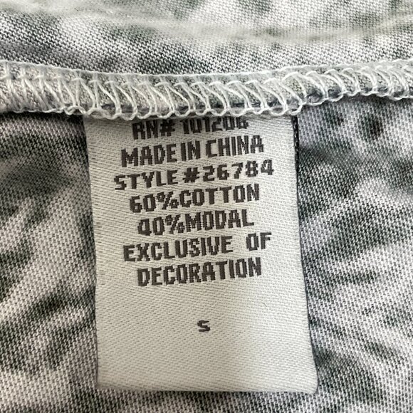 Soft Surroundings Maxi Dress SMALL Jersey Paisley Stretch Long Sleeve‎ Gray Boho - Picture 7 of 7